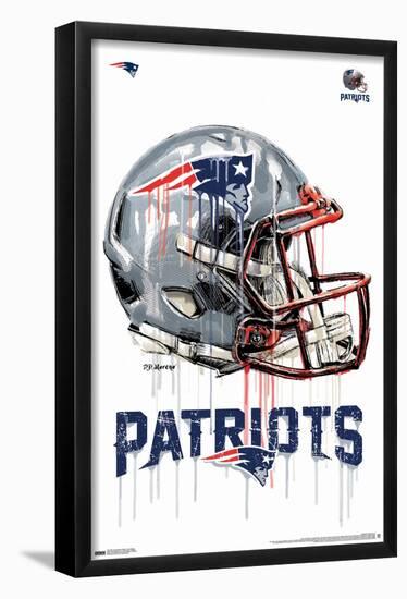 NFL New England Patriots - Drip Helmet 20-Trends International-Framed Poster