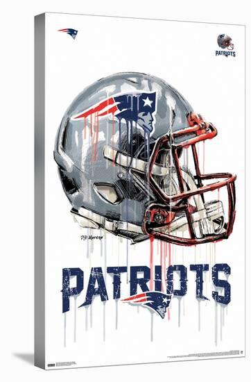 NFL New England Patriots - Drip Helmet 20-Trends International-Stretched Canvas