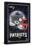 NFL New England Patriots - Neon Helmet 23-Trends International-Framed Poster
