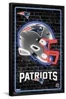 NFL New England Patriots - Neon Helmet 23-Trends International-Framed Poster