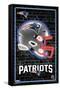 NFL New England Patriots - Neon Helmet 23-Trends International-Framed Stretched Canvas