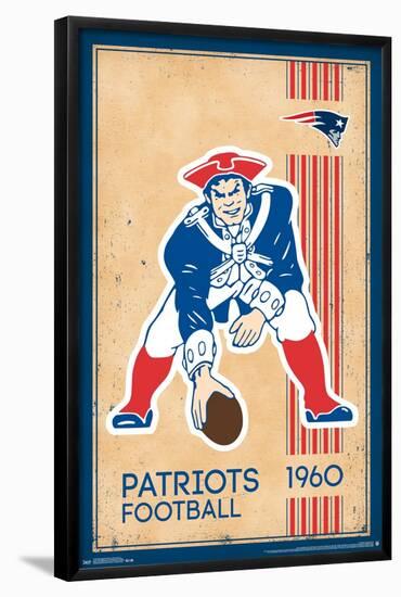 NFL New England Patriots - Retro Logo 14-Trends International-Framed Poster