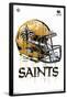 NFL New Orleans Saints - Drip Helmet 20-Trends International-Framed Poster