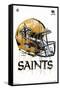 NFL New Orleans Saints - Drip Helmet 20-Trends International-Framed Stretched Canvas