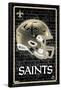 NFL New Orleans Saints - Neon Helmet 23-Trends International-Framed Poster