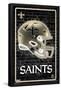 NFL New Orleans Saints - Neon Helmet 23-Trends International-Framed Poster