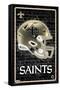 NFL New Orleans Saints - Neon Helmet 23-Trends International-Framed Stretched Canvas