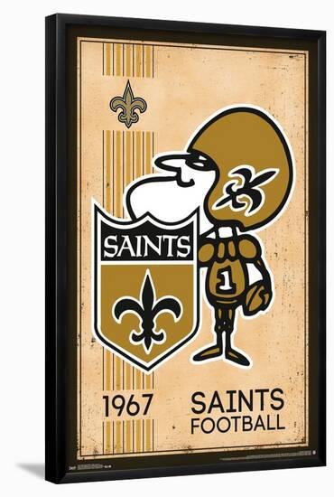 NFL New Orleans Saints - Retro Logo 14-Trends International-Framed Poster