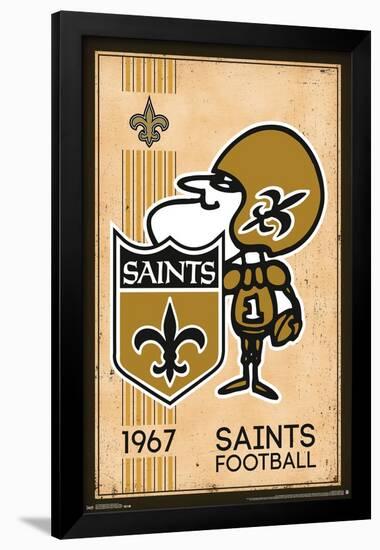 NFL New Orleans Saints - Retro Logo 14-Trends International-Framed Poster