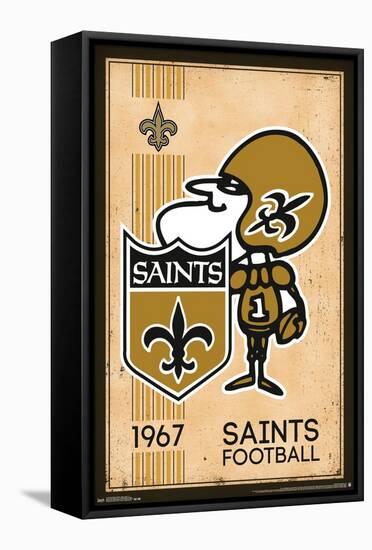 NFL New Orleans Saints - Retro Logo 14-Trends International-Framed Stretched Canvas