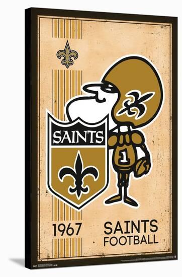 NFL New Orleans Saints - Retro Logo 14-Trends International-Stretched Canvas