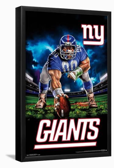 NFL New York Giants - 3 Point Stance 19-Trends International-Framed Poster