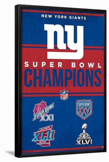 NFL New York Giants - Champions 23-Trends International-Framed Poster