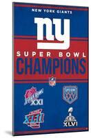 NFL New York Giants - Champions 23-Trends International-Mounted Poster