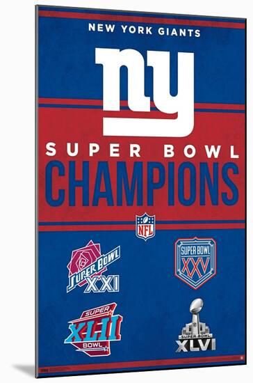 NFL New York Giants - Champions 23-Trends International-Mounted Poster