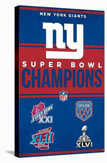 NFL New York Giants - Champions 23-Trends International-Stretched Canvas