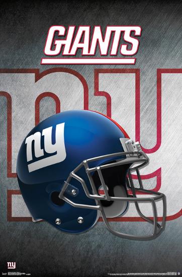 NFL: New York Giants- Helmet Logo-null-Lamina Framed Poster