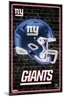 NFL New York Giants - Neon Helmet 23-Trends International-Mounted Poster