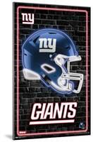 NFL New York Giants - Neon Helmet 23-Trends International-Mounted Poster