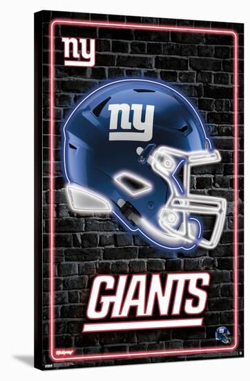 NFL New York Giants - Neon Helmet 23-Trends International-Stretched Canvas