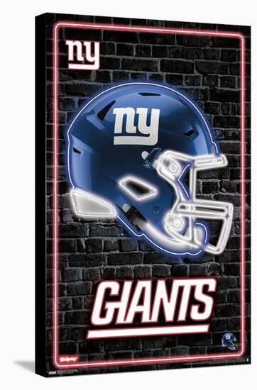 NFL New York Giants - Neon Helmet 23-Trends International-Stretched Canvas