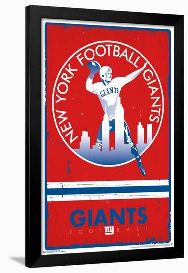 NFL New York Giants - Retro Logo 15-Trends International-Framed Poster