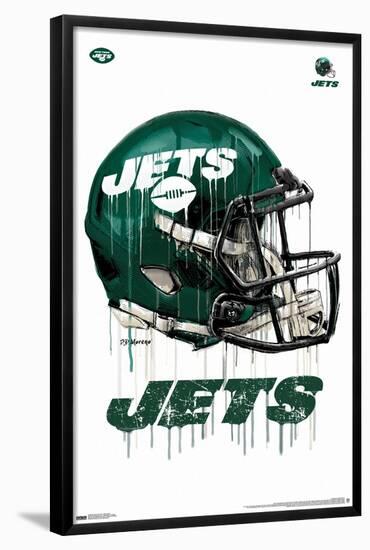 NFL New York Jets - Drip Helmet 20-Trends International-Framed Poster