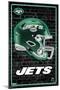 NFL New York Jets - Neon Helmet 23-Trends International-Mounted Poster