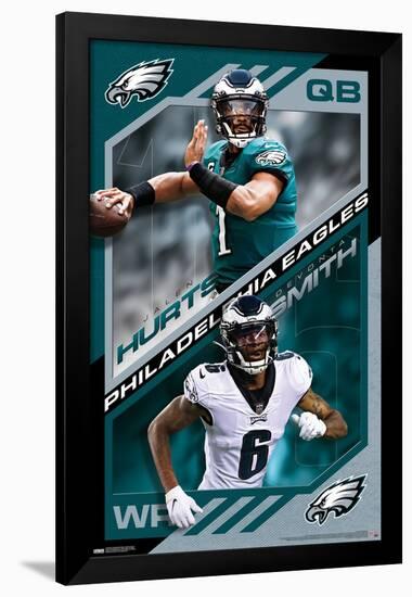 NFL Philadelphia Eagles - Jalen Hurts & DeVonta Smith 21-Trends International-Framed Poster