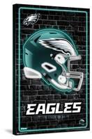 NFL Philadelphia Eagles - Neon Helmet 23-Trends International-Stretched Canvas