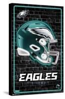 NFL Philadelphia Eagles - Neon Helmet 23-Trends International-Stretched Canvas