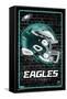 NFL Philadelphia Eagles - Neon Helmet 23-Trends International-Framed Stretched Canvas