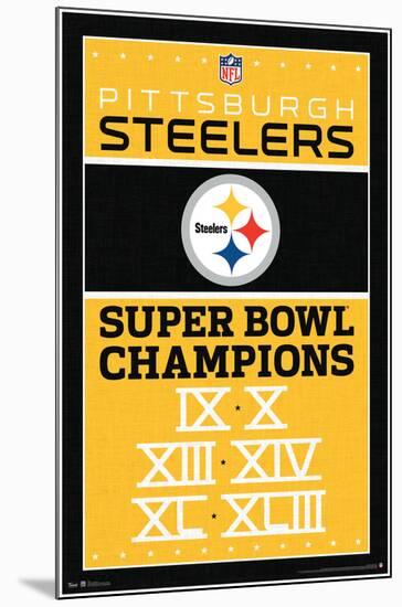 NFL Pittsburgh Steelers - Champions 13-Trends International-Mounted Poster