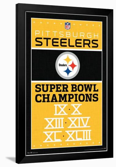 NFL Pittsburgh Steelers - Champions 13-Trends International-Framed Poster