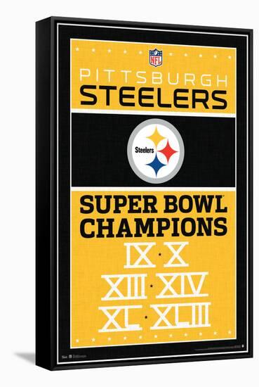 NFL Pittsburgh Steelers - Champions 13-Trends International-Framed Stretched Canvas