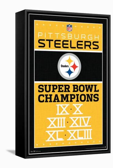 NFL Pittsburgh Steelers - Champions 13-Trends International-Framed Stretched Canvas