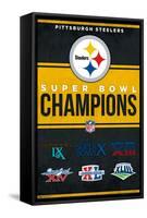 NFL Pittsburgh Steelers - Champions 23-Trends International-Framed Stretched Canvas