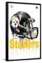 NFL Pittsburgh Steelers - Drip Helmet 20-Trends International-Framed Poster