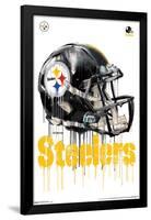 NFL Pittsburgh Steelers - Drip Helmet 20-Trends International-Framed Poster
