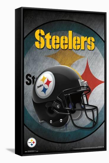 NFL Pittsburgh Steelers - Helmet 16-Trends International-Framed Stretched Canvas