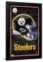 NFL Pittsburgh Steelers - Neon Helmet 23-Trends International-Framed Poster