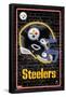 NFL Pittsburgh Steelers - Neon Helmet 23-Trends International-Framed Poster