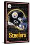 NFL Pittsburgh Steelers - Neon Helmet 23-Trends International-Stretched Canvas