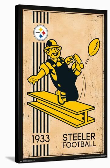 NFL Pittsburgh Steelers - Retro Logo 14-Trends International-Stretched Canvas