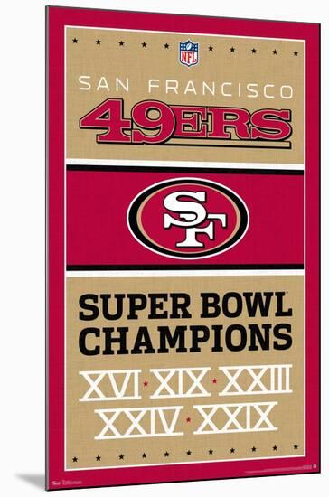 NFL San Francisco 49ers - Champions 13-Trends International-Mounted Poster