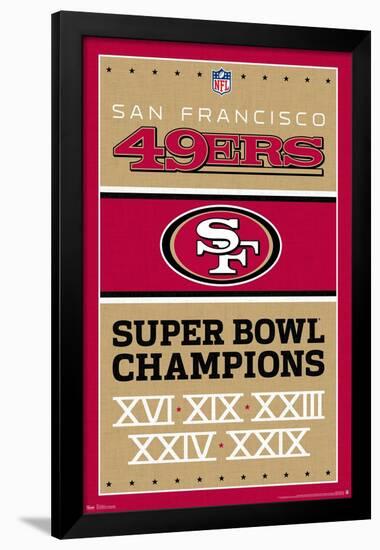 NFL San Francisco 49ers - Champions 13-Trends International-Framed Poster