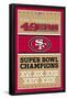 NFL San Francisco 49ers - Champions 13-Trends International-Framed Poster