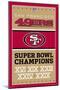 NFL San Francisco 49ers - Champions 13-Trends International-Mounted Poster