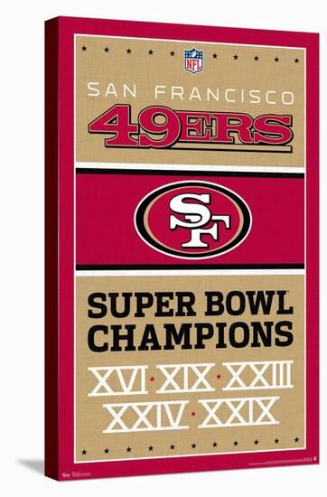 NFL San Francisco 49ers - Champions 13-Trends International-Stretched Canvas