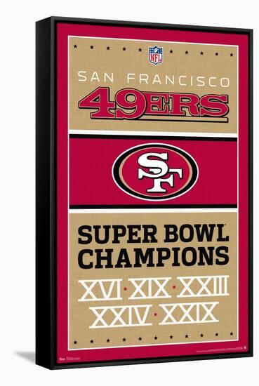 NFL San Francisco 49ers - Champions 13-Trends International-Framed Stretched Canvas